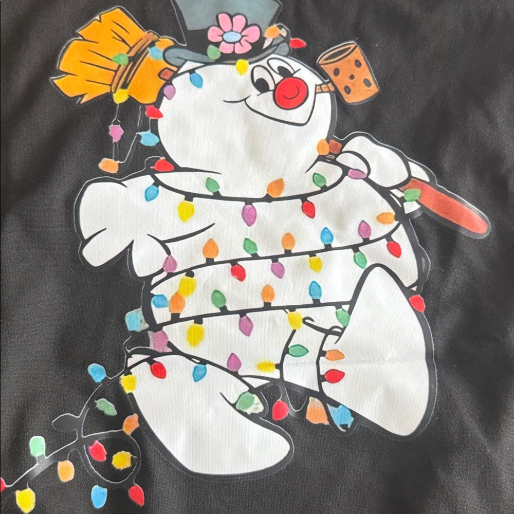 Frosty the snowman tangled lights and plaid pants pajama set - Picture 3 of 11